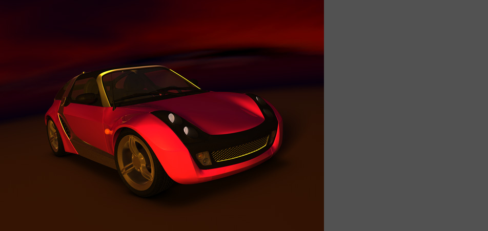 car rendered&lighted 3