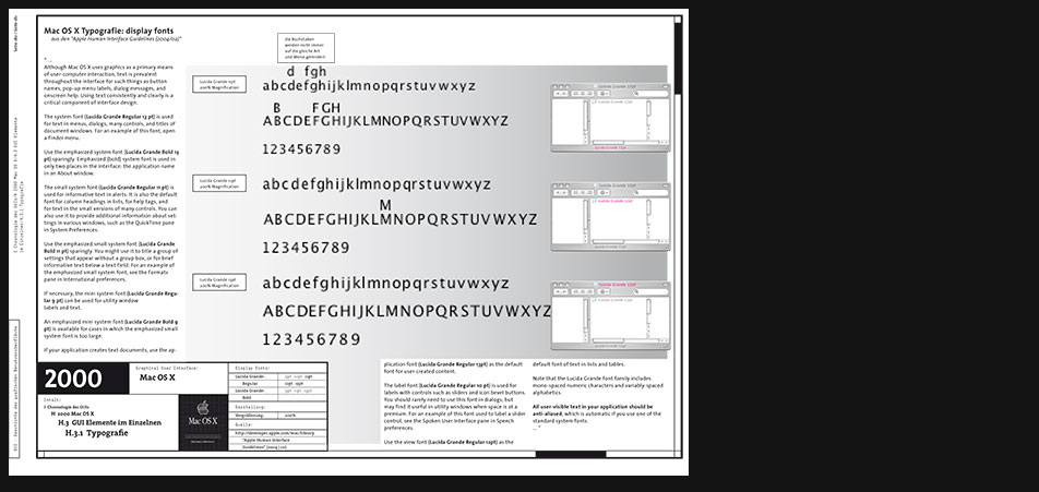 Mac OS X typography