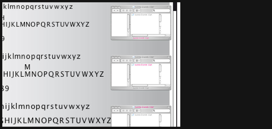 Mac OS X typography
