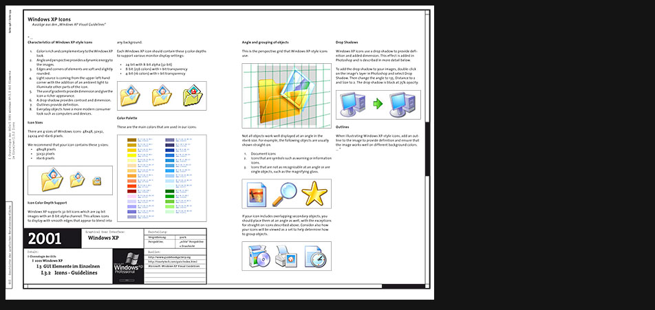 Windows XP icons