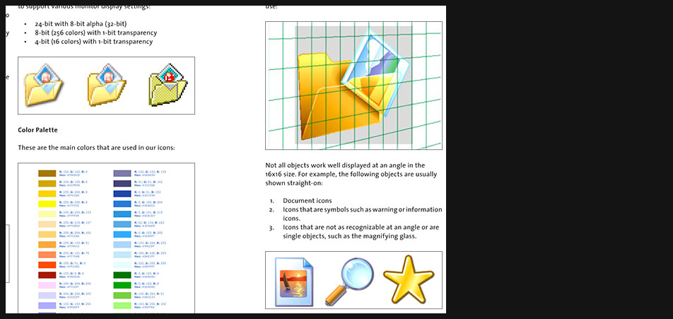 Windows XP icons
