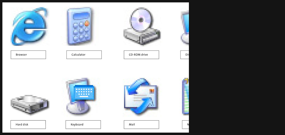 Windows XP icons