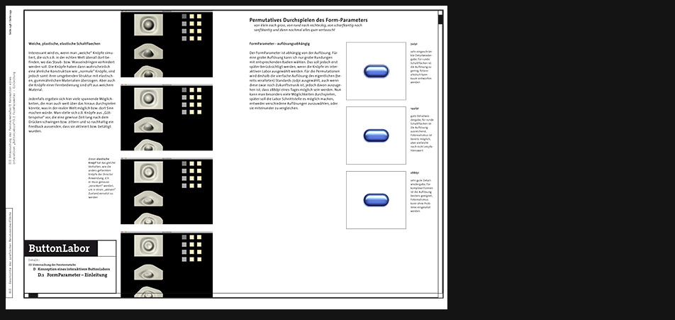 GUI history button laboratory parameters