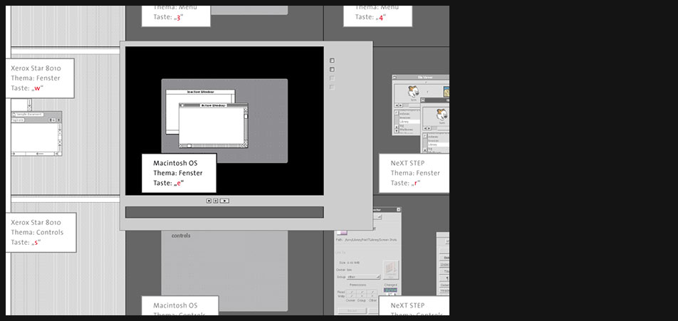 GUI history poster interactive application